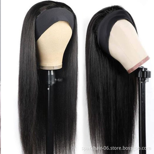 top quality headband wigs brazillian headband wig wholesale china straight headband wig vendor
